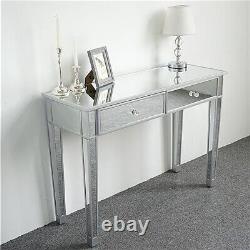 Mirrored Makeup Table Desk Vanity For Women With 2 Drawers UK