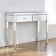 Mirrored Two Drawers Dressing Table Bedroom Console Vanity Make-up Desk Uk