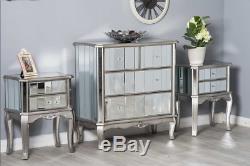 Mirrored bedroom Furniture set Dressing Table Chest of Drawers Bedside Table