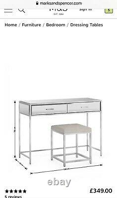 Mirrored dressing table And Stool. Marks And Spencer (skylar) Worth 350