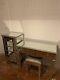 Mirrored Glass Dressing Table Set With Chest Of Draws And Seat