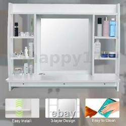 Modern Dressing Makeup Table Bedroom Set Open Shelf With Mirror Big Drawers