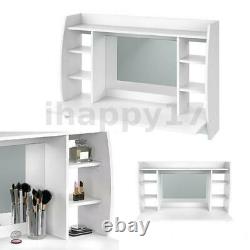 Modern Dressing Makeup Table Bedroom Set Open Shelf With Mirror Big Drawers