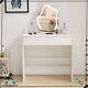 Modern Dressing Table Wooden Vanity Table Makeup Desk With Led Lighted Mirror Uk