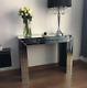 Modern Glass Console Table Venetian Mirrored Dressing Silver Hallway Furniture