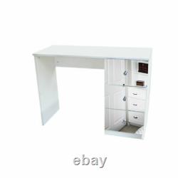 Modern Mirrored Glass Dressing Table Stool Vanity Set Makeup Desk with 3 Drawers