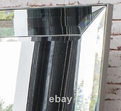 Montecarlo Large Venetian Glass Wall Mirror With Veneer Edge Frame 109cm x 78cm