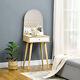 Natural & White Dressing Table With Mirror And Drawer Vanity Table Desk Bedroom