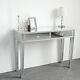 New Full Mirrored Dressing Table 2 Drawer Clear Mirror Bedroom Furniture