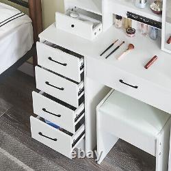 New Modern Vanity Set Bedroom Organizer Hollywood Makeup Dressing Table with Stool
