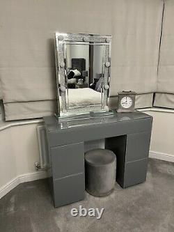 Next Glass Grey Dressing Table (without Mirror)