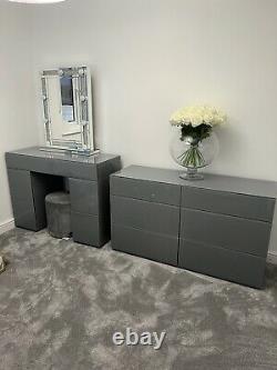 Next Glass Grey Dressing Table (without Mirror)