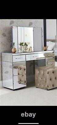 Next Glass Mirrored Simpson Dressing Table