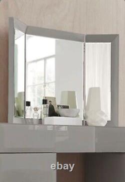 Next Sloane Mirror Glass Make Up Dressing Table Grey