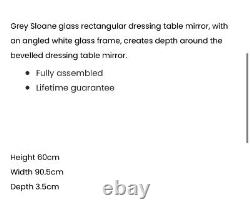 Next Sloane Mirror Glass Make Up Dressing Table Grey