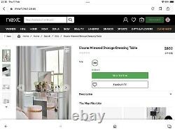 Next Sloane Mirrored Glass Bedroom Furniture Set 4pc