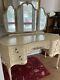 Olympus French Louis Cream Dressing Table (glass Top Included, Not Shown)