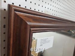 Red Mahogany Stained Shaped Solid Pine Long And Full Length Dressing Mirrors