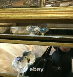Retro Venetian Antique Gold Trim Mirrored Glass 2 Drawer Console Table Dressing