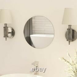 Round Mirror Wall Mounted Dressing Living Room Bedroom Bathroom Home Decor