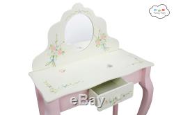 SOLD OUT Fantasy Fields Bouquet Kids Wooden Vanity Stool Dressing Table Mirror W