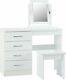 Seconique Nevada Dressing Table Set White Gloss, One Size
