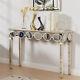 Silver Mirrored Console Table Hall Entry Accent Display Vanity Dressing Desk