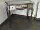 Silver Mirrored Dressing Table With 1 Drawer Venetian Glass Console Hallway