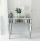 Silver Mirrored Dressing Table With Drawers Glass Venetian Bedroom Hallway Chic