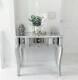 Silver Mirrored Dressing Table With Drawers Venetian Glass Bedroom Hallway Chic