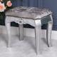 Silver Mirrored Stool Glass Fabric Ornate Dressing Table Venetian Bedroom Home