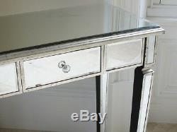 Silver Venetian Mirrored console table hall table console dressing table mirror