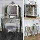 Silver Mirrored Bedroom Furniture Chest Of Drawers Dressing Table Bedside Chests