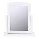 Single Mirror Dressing Vanity Table Painted Solid Pine White Frame