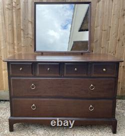 Stag Minstrel Four Over Two Chest of Drawers / Dressing Table with Mirror