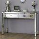 Stunning 2-drawer All Glass Mirrored Dressing Table / Sideboard / Console Table