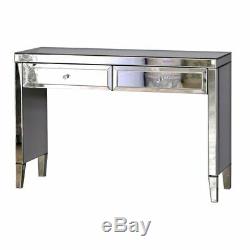 Stunning 2-Drawer All Glass Mirrored Dressing Table / Sideboard / Console Table
