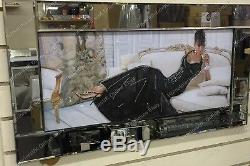 Stunning lady in black dress pictures with crystals, liquid art & mirror frames