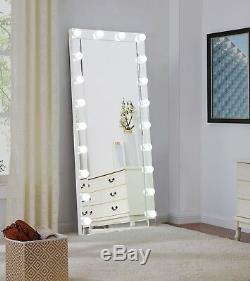 Tall Hollywood Light Dressing Mirror Glass Wall Make Up Large Bluetooth Speaker