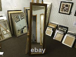 Trade Priced New Brown Mahogany And Gold Long And Full Length Dressing Mirrors