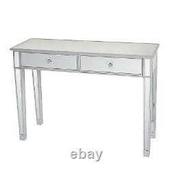 UK Mirrored Console Table Hallway Mirrored Drawer Dressing Lounge Bedroom