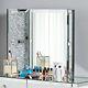 Uk Mirrored Sparkly 1/2 Drawers Dressing Table Cushioned Stool Mirror Vanity Set