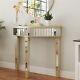 Uk Stunning Silver Mirrored Console Table Bedroom Bedside Cabinet Dressing Table