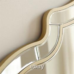 Unique Irregular Silver Wall Mirror Hanging Countertop Dressing Cosmetic Mirror