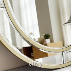 Unique Irregular Silver Wall Mirror Hanging Countertop Dressing Cosmetic Mirror