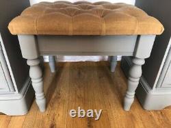 Upcycled wooden dressing table set with bedside cabinets and dovetailed drawers
