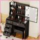 Vanity Dressing Table Computer Desk Bedroom Furniture With 6 Drawers + Led Mirror