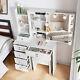 Vanity Dressing Table Set Hollywood New With Led Lights Mirror & 6 Drawers & Stool