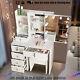 Vanity Dressing Table Stool Set With 10 Led Lights Hollywood Mirror & 6 Drawers Uk