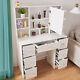 Vanity Fantasy Dressing Table With Drawers 10 Led Mirror And Shelf Makeup Table